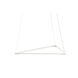 Z-Bar LED 22.88 inch Matte White Pendant Ceiling Light, Triangle